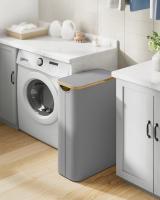 Cesto de Ropa Sucia con Tapa 65L, Plegable, Forro de Malla Extraíble, Tejido Oxford, Asas de Bambú, 42x22.5x70.5 cm - details 9