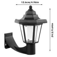 2Pcs Luz De Pared Solar Exterior IP44 Impermeable Con Auto Encendido Y Apagado Retro LED Para Jardín Lámpara De Fence Luz Hexagonal - details 1
