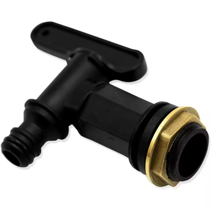 Grifo a Tope de Agua, Manguera, Barril de agua/Rosca BSP de ¾, Grifo de repuesto, Conector de plástico a presión, Cerveza Casera - 1