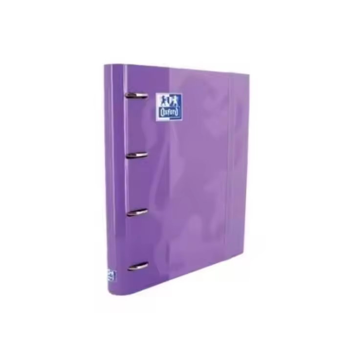 CARPETA 4 ANILLAS OXFORD EUROPEANBINDER 100 HOJAS CON RECAMBIO Y GOMA LIGERA 5x5 - 1