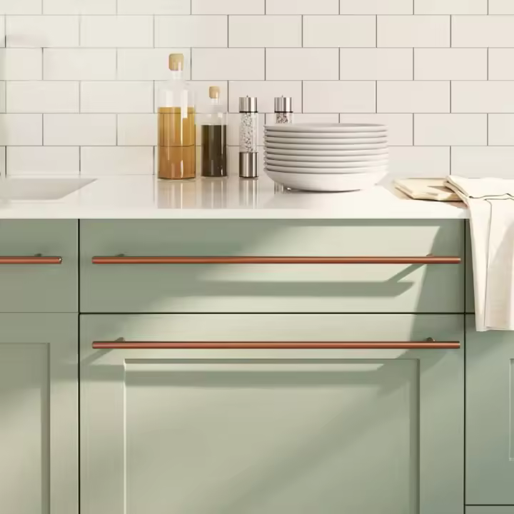 vidaXL Tiradores para armarios 5 uds acero inoxidable 480 mm en color Negro/Dorado/Bronce | almacenamiento funcional diseño moderno para baño dormitorio sala - 1