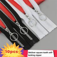 Cremallera De Cierre Automático Cuadrada Plateada 5# 10 Piezas 35 Cm Para Ropa Y Bolsos Eco-amigable Producida En China - details 0