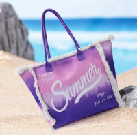 MEJORADA Bolso de Playa o Piscina Grande con Estampados de Colores Frase | Modelo Verano MEDIDA 55CM×37CM×19CM - details 0