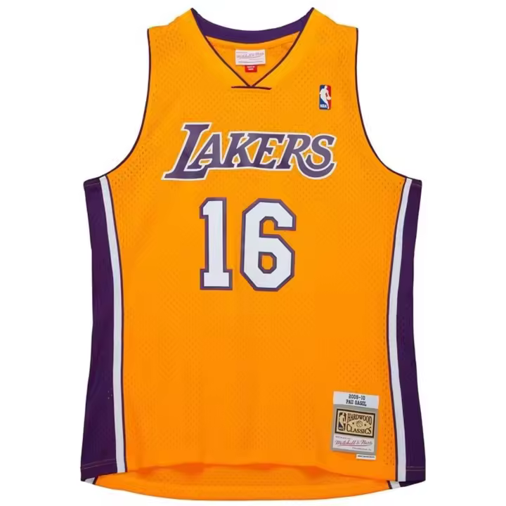 Camiseta de Baloncesto Mitchell & Ness Los Angeles Lakers para hombre en color amarillo - 1