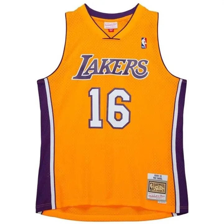 Camiseta de Baloncesto Mitchell & Ness Los Angeles Lakers para hombre en color amarillo - 1