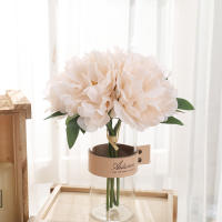 5pcs Flores Artificiales De Seda Blanca Gran Peonia Bouquet Decoración Para Bodas Hogar Y Fiesta Navidad Alta Calidad Flores Falsas - details 0