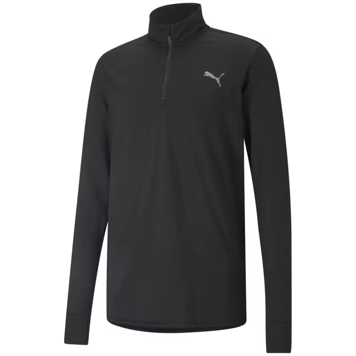 Camiseta de Manga Larga Puma Run Favorite 1/4 Zip para hombre en color negro - 1
