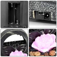 Fresadora De Mesa Miniatura Fuente Decorativa Regalo De Navidad Multifuncional Ornamento Para El Hogar Material De Plástico ABS Tamaño Compacto Fuente De Agua USB Para Bonsái - details 3