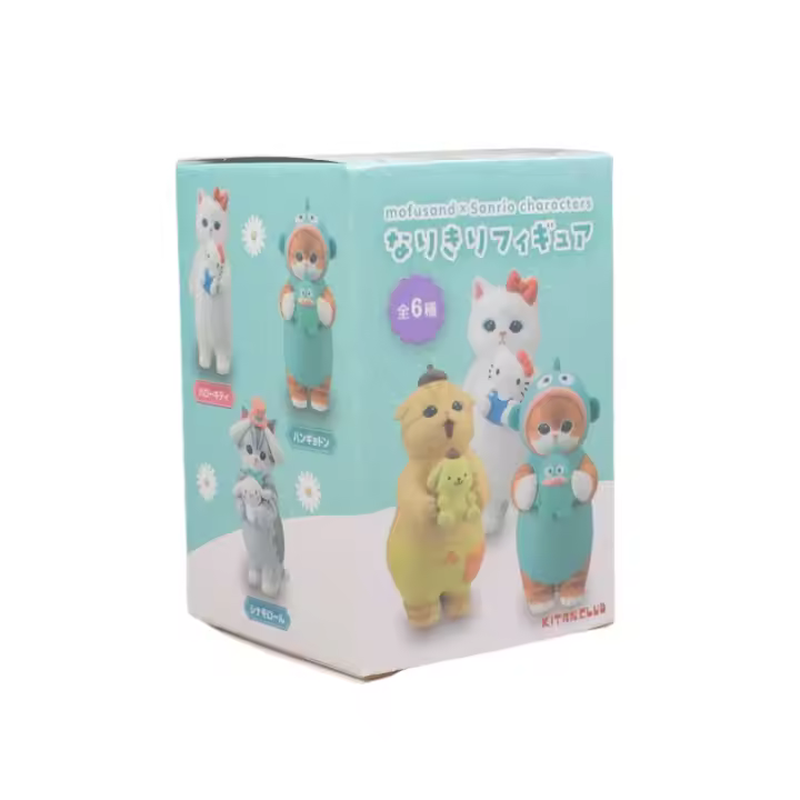Figura De Anime Miniatura Mfusand Shark Cat Cos Sanrio En Caja Sorpresa Ornamento De Animal Fruta Juguetes Para Niños Regalo De Cumpleaños - 1