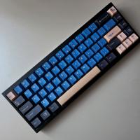 PBT Keycaps Azul Samurai Perfil Cherry Para Teclado Mecánico ISO Layout FR/DE/ES/RU/KR/EN/AR/Thai/JP Dye Sub Rainy 75 - details 9