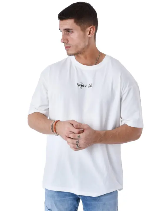 Camiseta Project X Paris Broderie Hombre Blanco - 1
