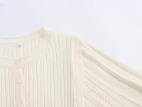 Vestido Tejido De Pescuezo Slimming Estilo Europeo Y Americano Nuevo Verano 2024 Cintura Delgada Hueco A-Line Manga Corta Cuello Redondo Streetwear Longitud Media Pierna Para Mujer - details 11