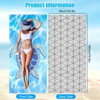 Toalla Playa, Toalla de Playa Grande Microfibra, Toalla de Playa Grande y Suave 90 x 180cm, Absorbente, Secado Rápido, Antiarena, para Viajes, Natación, Camping, Vacaciones - details 0