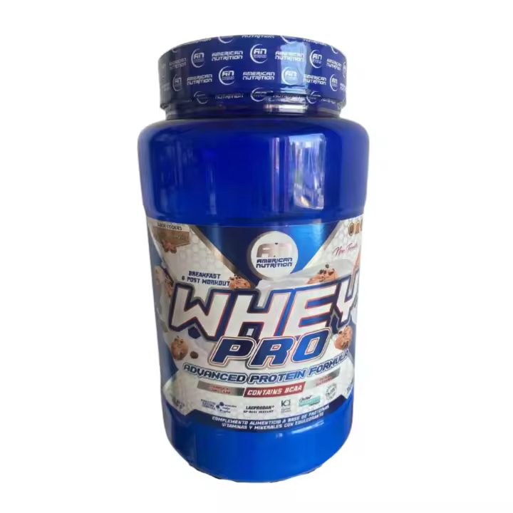 American Nutrition - Whey Protein - 1kg Whey Pro combina proteínas de suero concentradas y aisladas mediante ultrafiltración para ofrecer una mezcla potente que apoya la recuperación y el crecimiento muscular - 1