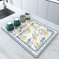 Alfombra De Cocina Grande Antiadherente Y Absorbente Super Alfombra De Drenaje Para Platos Y Tazas Alfombra De Secado Rápido Para Baño Material De Arcilla De Diatomeas Ecológica - details 13