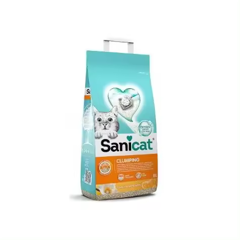 Arena Aglomerante Blanca Sanicat Clumping Aroma Vainilla y Mandarina para Gatos 10 L - 1