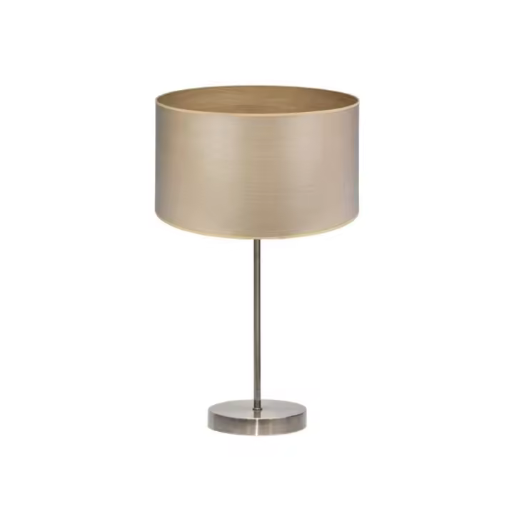 Fabrilamp - Sobremesa Alto Tania 1xe27 Cuero/madera Clara 62x30x30 Cm - 1