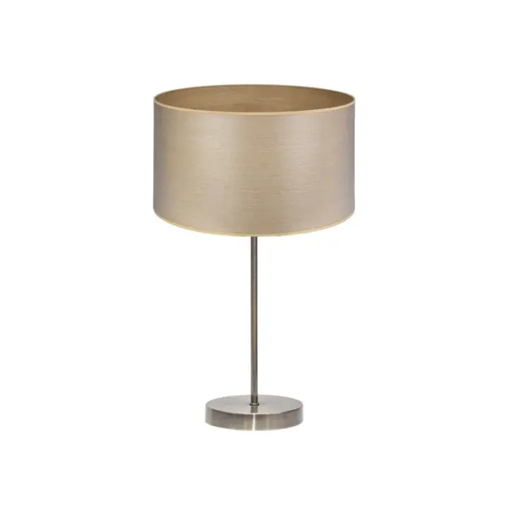 Fabrilamp - Sobremesa Alto Tania 1xe27 Cuero/madera Clara 62x30x30 Cm - 1