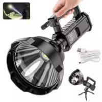 Linterna LED de alta potencia, linterna de pesca impermeable, recargable por USB, potente reflector, lámpara de Camping - details 0