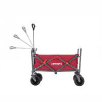 AREBOS Carro de Mano Plegable - carga 100 kg - Carrito Playa - con Barra telescópica para Empujar - Ruedas giratorias de 360° - details 12
