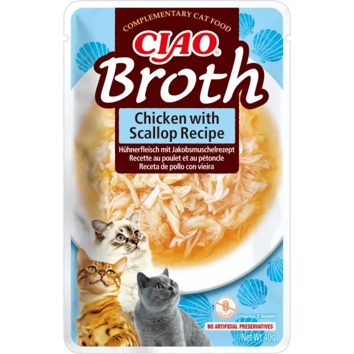 Churu Broth Sopa De Pollo Con Vieira En Sobre Para Gatos - 12 unidades x 40gr - 1