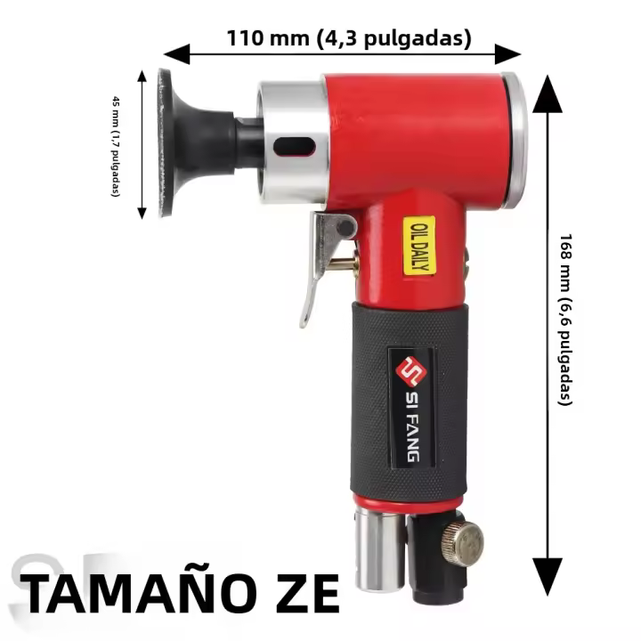 Grinder De Aire Pneumático Angulo 15000rpm Con Bloqueo De Rol Y Discos De Lijado Para Polimorfismo Y Tratamiento De Superficies - 1