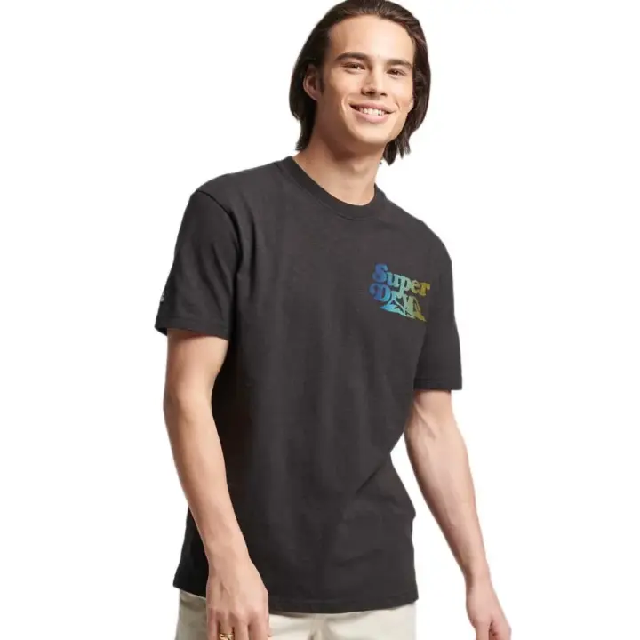 Superdry Camiseta Vintage Cali Stripe Negro - 1