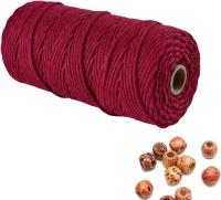Cordón De Macramé 3mm 100m Algodón Natural Para Tejido Manual Colores Pared Colgante Tejido De Tela Tapestry Hecho a Mano - details 17