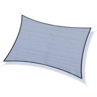 Outsunny Toldo Vela de Sombra Rectangular 4x3 m Toldo de Terraza Protección Rayos UV con Bolsa de Transporte Anillo de Acero Inoxidable y Cuerdas para Jardín Patio Gris - details 0