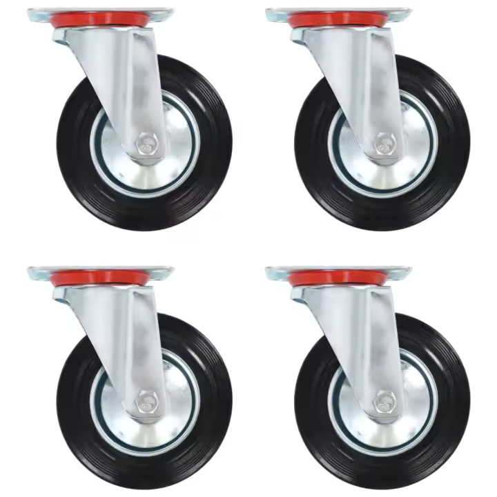 vidaXL Ruedas giratorias 8 unidades 160 mm - 1