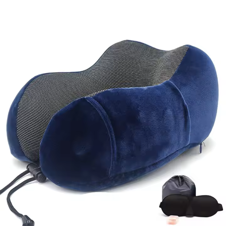 Almohada De Memoria Para El Cuello En Forma De U Soporte De Descanso Para Viaje Oficina Siesta Cervical Almohada De Viaje Suave - 1