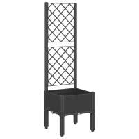 vidaXL Jardinera con enrejado PP 40x40x142 cm Color Gris,  Gris claro,  Negro y mas - details 0