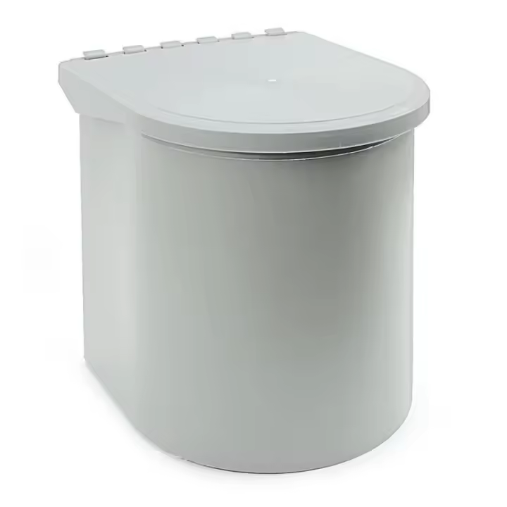 Cubo basura ring 1x10l. gris  apertura tapa automatica. - 1