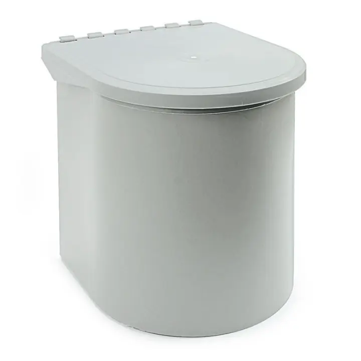 Cubo basura ring 1x10l. gris  apertura tapa automatica. - 1
