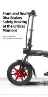 Bicicleta eléctrica DYU A5 Motor de 350W Velocidad máxima 25 km/h 48V 7.5Ah Autonomía máxima de 60 km Crucero automático Sistema de transmisión de 7 velocidades Batería extraíble y dos modos de carga Carga máxima 150 kg Para uso diario y viajes. - details 7