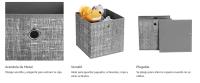 SONGMICS  Cajas de almacenamiento plegables (6 unidades, 30 x 30 x 30 cm, para juguetes, ropa, color gris jaspeado - details 2