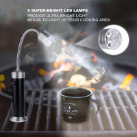 Lámpara De Pato Neón Ajustable Para Barbacoa Externa Magnética LED Resistente Al Calor Con 360 Grados De Iluminación - details 13