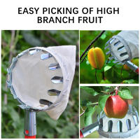 Recogedor De Frutas Metálico Para Jardín Y Huerto Herramienta De Recogida De Árboles Altos Para Manzanas Duraznos Uvas Con Bolsa De Cosecha Herramientas Para El Jardín Y La Granja - details 5