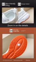 Zapatillas De Correr Para Mujer Suelas Suaves Y Amortiguadas Superficie De Malla Transpirable Zapatos De Vuelo Tejidos Moda Universitaria - details 6