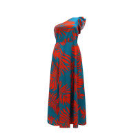 Vestido Maxi De Manga Baja Con Estampado Tropical Y Abertura En Un Hombro Para Mujer Estilo Elegante Y Casual A-Line Longitud Del Tobillo Primavera/Verano/Otoño - details 2