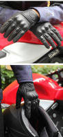 Guantes De Motocicleta De Cuero Genuino Para Hombres Invierno Moto Guantes De Verano Cuero Oveja Táctil Protección De Codo - details 15