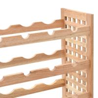 vidaXL Botellero para 25 botellas madera maciza de nogal 63x25x73 cm - details 4