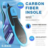 Plantilla de Fibra de Carbono Poron Amortiguación talón Arco de Apoyo Plantillas de zapatos Pad Running Sport Zapato Insertar tamaño 35-48 - details 1