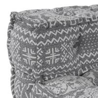 Puf modular vidaXL gris claro 70x70x54 tela - details 5