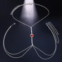 Collar De Cintura Multicapa Kpop Con Diamantes Acero Inoxidable Para Mujer Joyería Sexy De Cadena Corporal Estilo Trendy - details 4