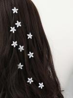 10pcs Clip De Pelo Peinado En Forma De Flor Pequeña Accesorios Para El Cabello De Viaje Mini Pinza Para Mujer Uso Diario - details 0