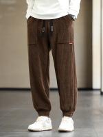 Nuevos Pantalones De Corduroy Para Hombre Otoño Invierno Estilo Callejero Holgado Casuales Pantalones De Jogger Talla plus Hasta 8XL - details 16