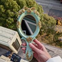 Espejo De Maquillaje Retro Europeo Manejable Vintage Para Vestíbulo Y Spa Espejo Compacto Para Cosméticos Con Mango - details 4