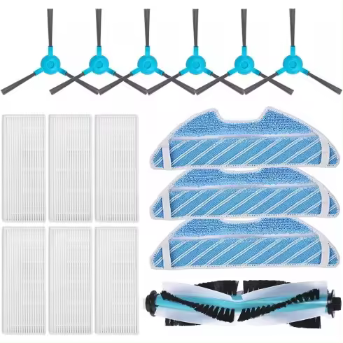 Kit accesorios de recambio para Cecotec Conga 1290 1390 (1 cepillo principal, 3 paños de fregona.... - 1