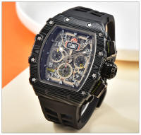 Reloj Deportivo De Nueva Generación Con Diseño Hueco Y Mecanismo Moderno Reloj De Cuarzo Con Tres Discos Pequeños Para Negocios - details 13